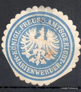 Winieta, siegielmarke , zalepka - Marienwerder - Kwidzyn - Pl 137