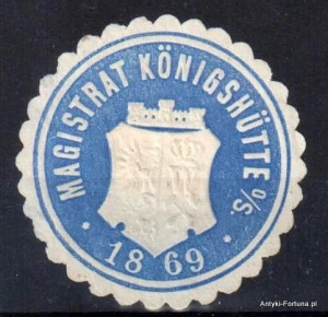 Winieta, siegielmarke , zalepka - Konigshutte - Chorzów  - Pl 153