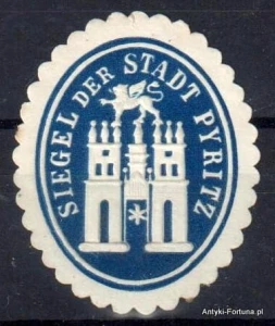 Winieta, siegielmarke , zalepka  - Pyritz - Pyrzyce - Pl 157
