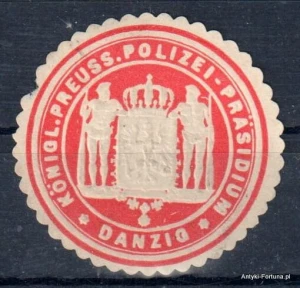 Winieta, siegielmarke , zalepka - Danzig - Gdańsk - Pl 166  Policja