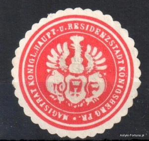 Winieta, siegielmarke , zalepka - Konigsberg - Królewiec - Pl 173