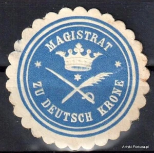 Winieta, siegielmarke , zalepka - Deutsche Krone - Wałcz - Pl 198