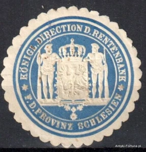 Winieta, siegielmarke , zalepka - Rentenbank Schlesien - Pl 203