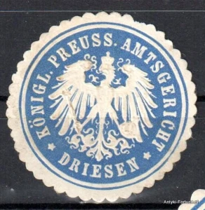 Winieta, siegielmarke , zalepka - Driesen - Drezdenko - Pl 209