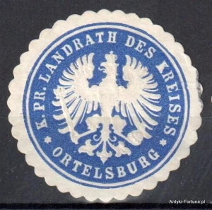 Winieta, siegielmarke , zalepka - Ortelsburg  - Szczytno - Pl 213