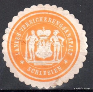 Winieta, siegielmarke , zalepka - Schlesien - Śląsk - Pl  214 Ubezpieczenia