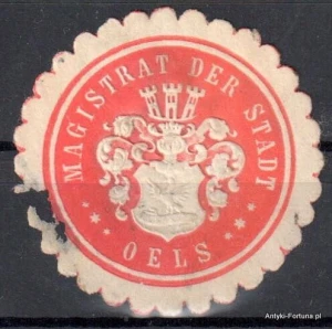 Winieta, siegielmarke , zalepka - Oels - Oleśnica  - Pl 218