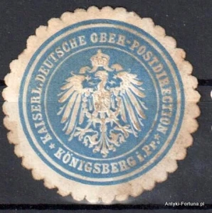 Winieta, siegielmarke , zalepka - Konigsberg - Królewiec - Pl 225 Poczta