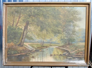Obraz na płótnie  - Leśny strumyk - Nr 13/N