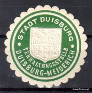  Winieta, siegielmarke , zalepka - Duisburg  Meiderich - Nr 558/A