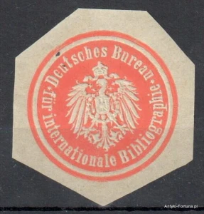  Winieta, siegielmarke , zalepka  - Internationale Bibliographie- Nr 571/A
