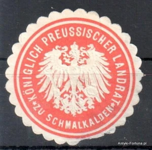  Winieta, siegielmarke , zalepka - Schmalkalkalden - Nr 578/A