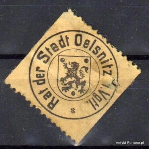 Winieta, siegielmarke , zalepka - Oelsnitz - Nr 589/A