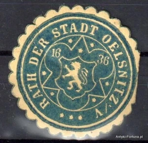  Winieta, siegielmarke , zalepka - Oelsnitz - Nr 590/A