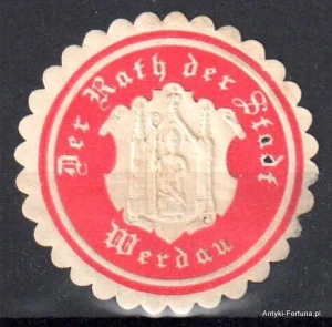  Winieta, siegielmarke , zalepka  - Werdau - Nr 599/A