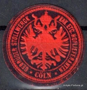  Winieta, siegielmarke , zalepka - Coln - Stollwerck - Nr 634/A