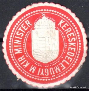  Winieta, siegielmarke , zalepka- Kereskedelmugyi M. Kir. Minister - Nr 650/A