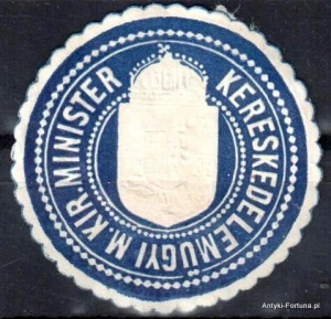  Winieta, siegielmarke , zalepka- Kereskedelmugyi M. Kir. Minister - Nr 657/A