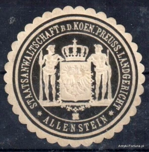 Winieta, siegielmarke , zalepka - Allenstein - Olsztyn - Pl 235