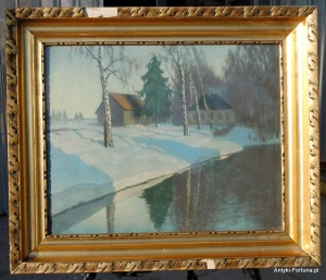 Obraz , rycina  , grafika - Zima- Nr 58/H
