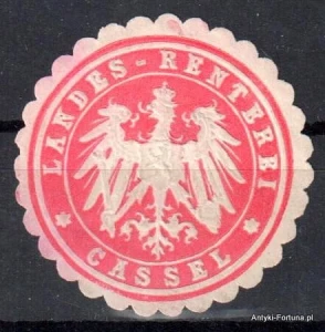 Winieta, siegielmarke - Landes Renterei Cassel  - Nr 672/A