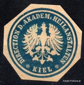  Winieta, siegielmarke  - Kiel Akadem. Heilanstalten - Nr 709/A