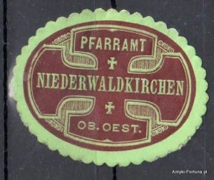  Winieta, siegielmarke  - Pfarramt Niederwaldkirche - Nr 711/A