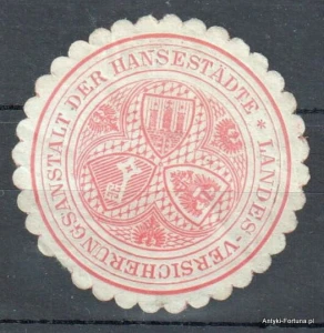  Winieta, siegielmarke  - Hansestadte - Nr 738/A Ubezpieczenia