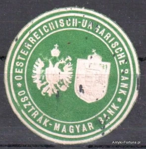  Winieta, siegielmarke  - Osztrak Magyar Bank - Nr 749/A