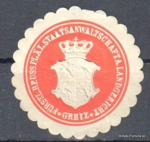  Winieta, siegielmarke  - Greitz - Nr 803/A