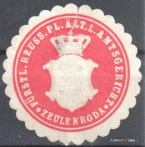  Winieta, siegielmarke  - Zeulenroda - Nr 829/A
