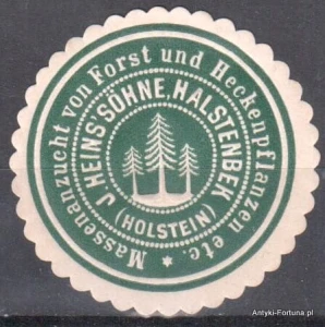  Winieta, siegielmarke  - Halstenbek - J.Heins Sohne - Nr 839/A