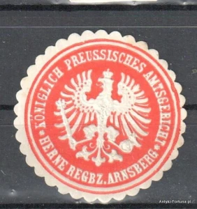  Winieta, siegielmarke  - Arnsberg - Nr 843/A