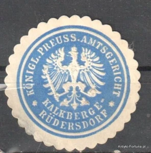  Winieta, siegielmarke  - Kalkberge-Rudersdorf - Nr 848/A