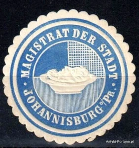 Winieta, siegielmarke , zalepka - Johannisburg - Pisz  -  Pl 257