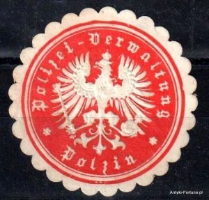 Winieta, siegielmarke , zalepka  - Polzin - Połczyn - Pl 259