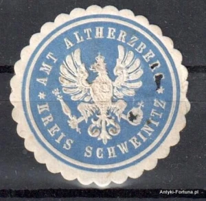 Winieta, siegielmarke , zalepka  - Amt Altherzberg - Nr 861/A