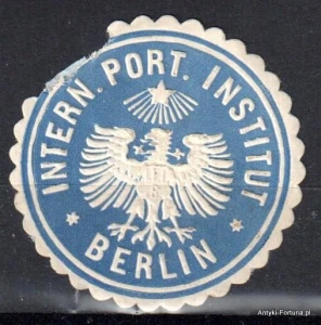Winieta, siegielmarke , zalepka - Inter. Port. Institut Berlin -- Nr 863/A