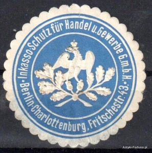 Winieta, siegielmarke , zalepka -Inkasso Schutz - Nr 670/A