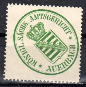 Winieta, siegielmarke , zalepka  - Auerbach - Nr 873/A