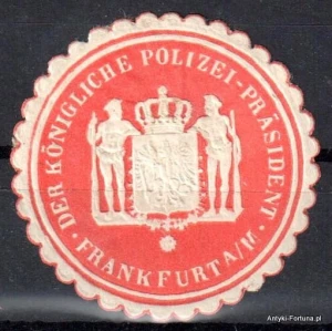 Winieta, siegielmarke , zalepka  - Frankfurt - Polizei - Nr 874/A