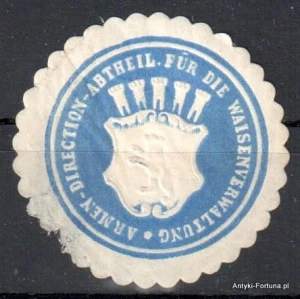 Winieta, siegielmarke , zalepka - W aisenverwaltung - Nr 884/A