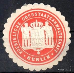 Winieta, siegielmarke , zalepka  - Oberstaatsanwaltschaft Berlin - Nr  887/A