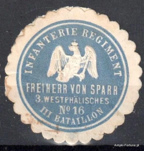  Winieta, siegielmarke , zalepka - Infaterie Regiment - Nr 924/A