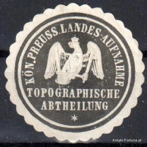  Winieta, siegielmarke , zalepka - Topographische Abtheilung - Nr 928/A