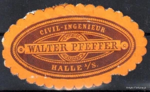  Winieta, siegielmarke , zalepka - Walter Pfeffer - Halle - Nr 953/A