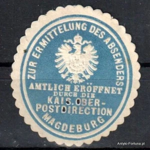  Winieta, siegielmarke , zalepka - Magdeburg Postdirection - Nr 973/A