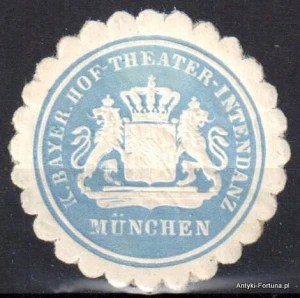  Winieta, siegielmarke , zalepka -* Munchen Theater Intendanz - Nr 979/A