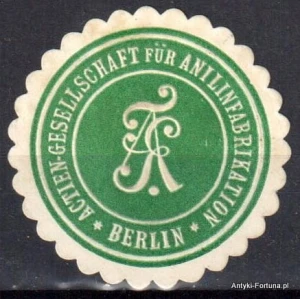  Winieta, siegielmarke , zalepka - Berlin Anilinfabrikation - Nr 980/A