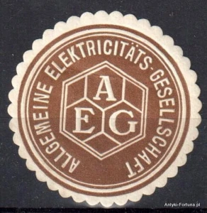 Winieta, siegielmarke , zalepka - Allgemeine Elektricitats Gesellschaft  - Nr 1057/A